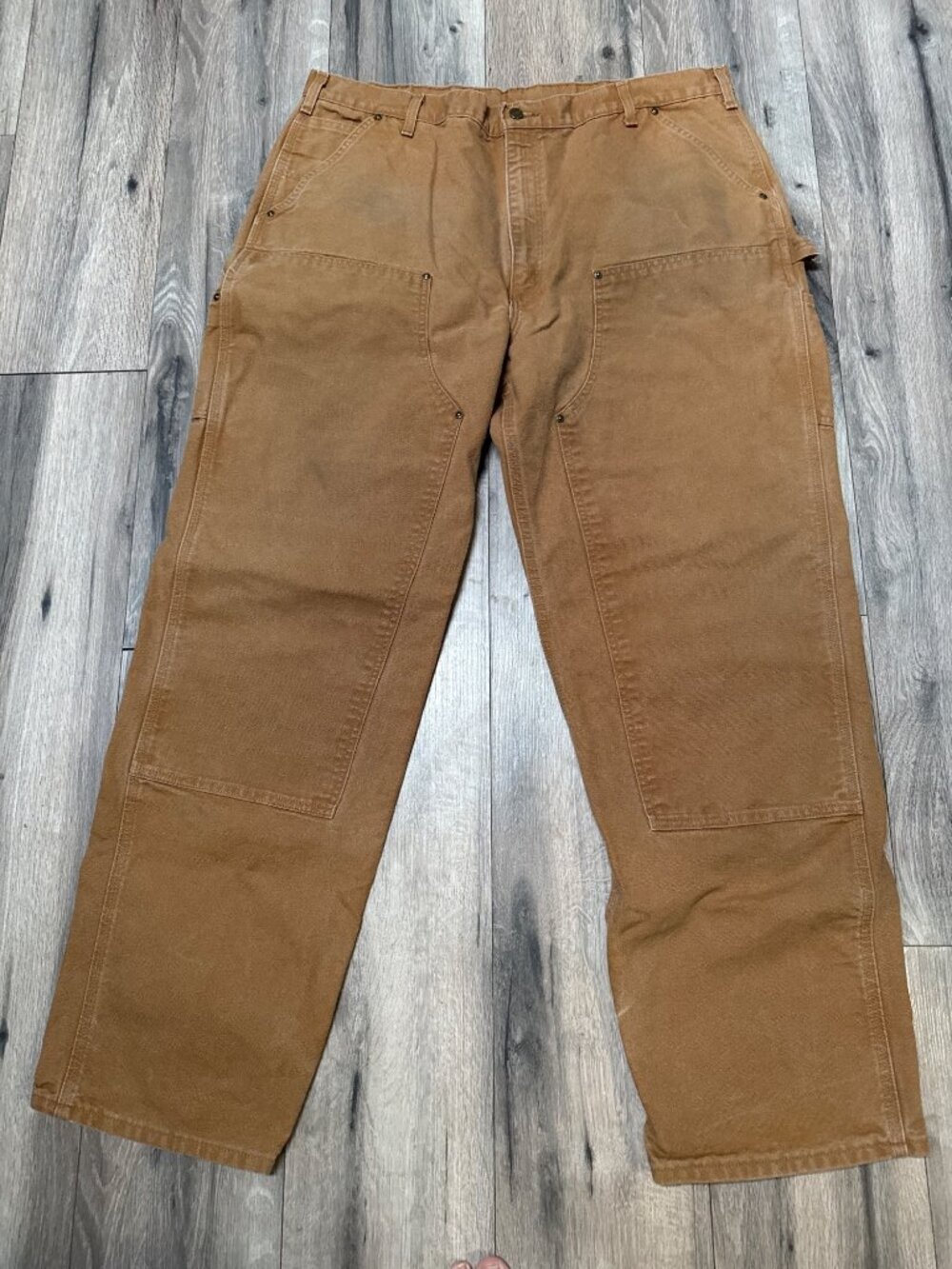 Carhartt Mens Loose Original Fit Work Pants B136-BRN 42x34 Brown Cotton